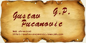 Gustav Pucanović vizit kartica